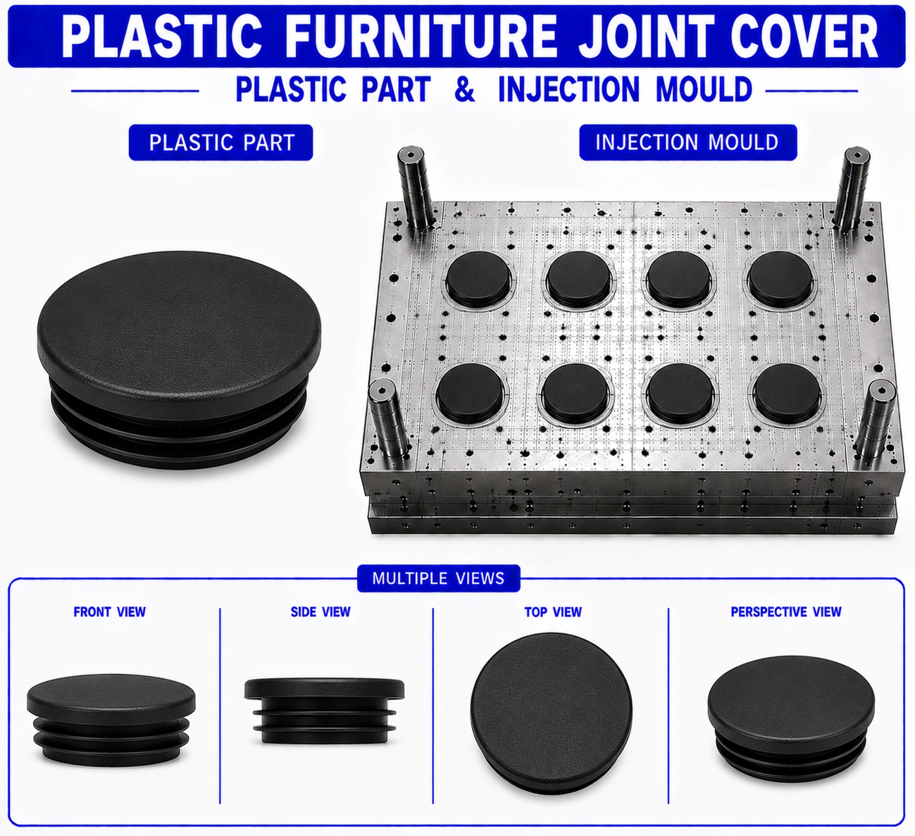 Plastic Furniture Joint Cover Mould and Moulding Service